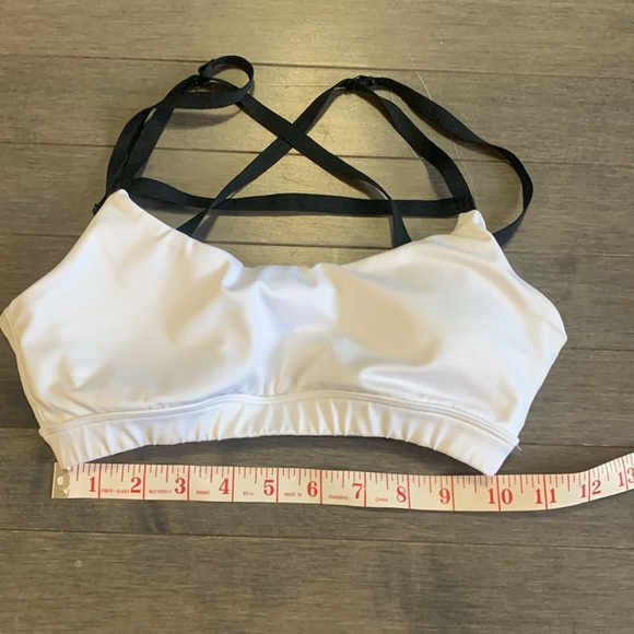 Forever 21 White with Black Straps Yoga Sports Bra Women’s S - Picture 2 of 5